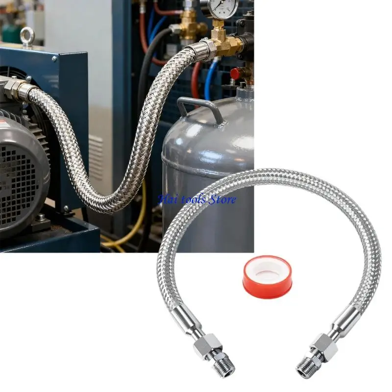 X37E Korrosionsbeständiger 1/4 Zoll x 20 Zoll Kompressor-Überbrückungsschlauch 870 PSI – Detail 9