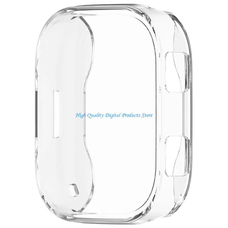 U2JE Flexible Smartwatch Cover Case with Clear Front Cover for Routine Wear, Full Cover Fit, and Simple Side Openings