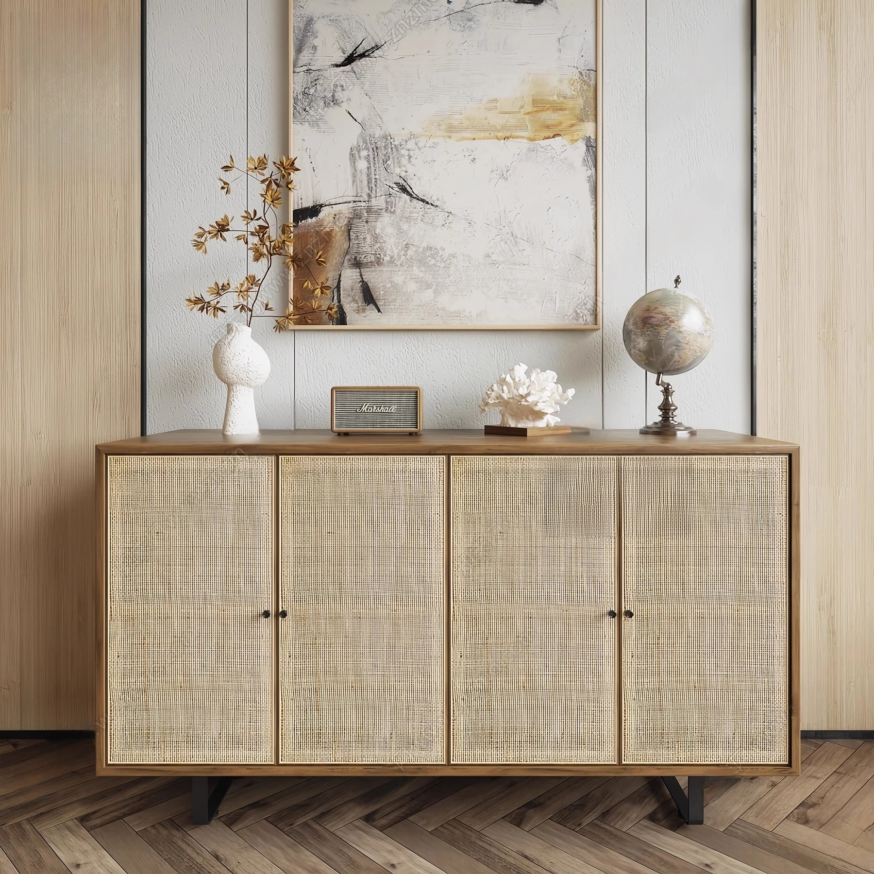 

dining side cabinet modern simple solid wood living room dining room locker tea storage cabinet ash wood porch cabinet
