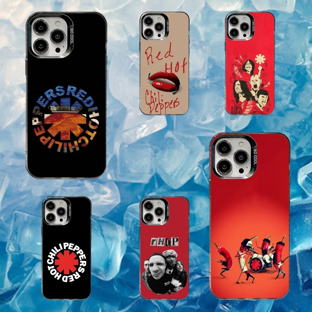 

R-Red Hot C-Chili Peppers Phone Case For iPhone 16,15,14,13,12,11,Mini,Pro,SE,MAX White Matte Shockproof Cover