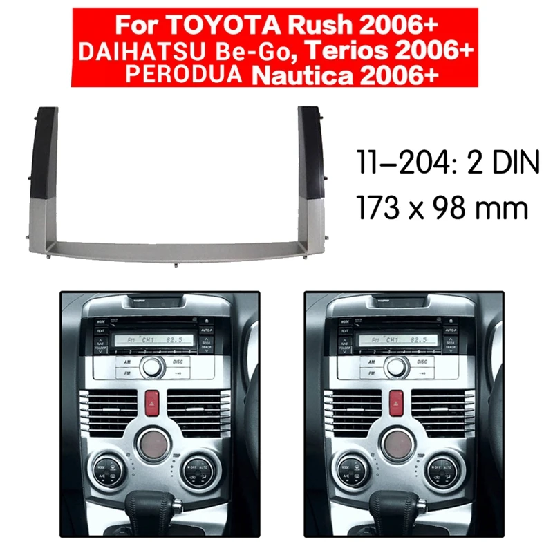 Car 2DIN Refitting Radio Stereo DVD Frame Fascia Dash Panel Installation Kits For TOYOTA Rush/DAIHATSU Be-Go Terios 2006