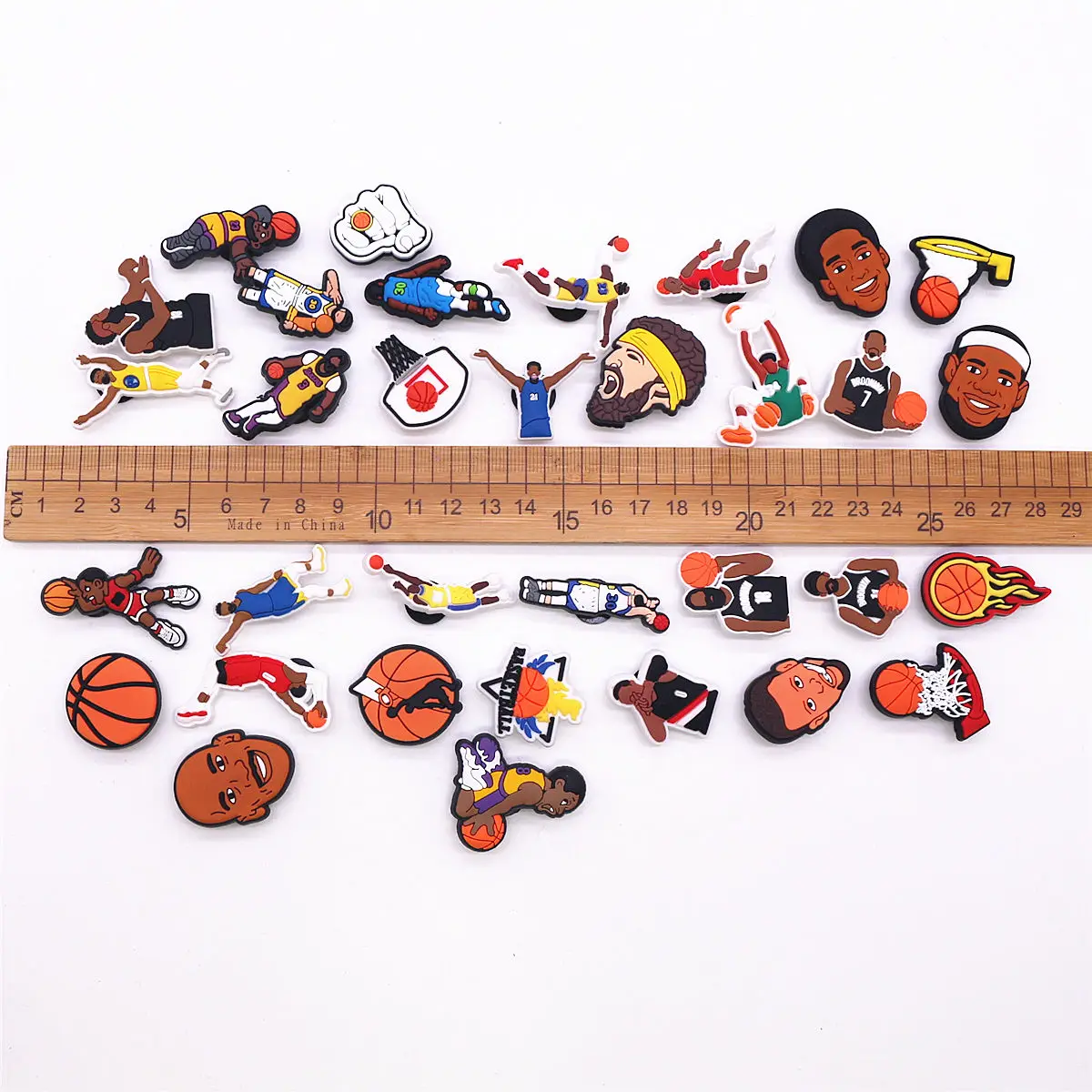 Hot Sale 1pcs Sports Basketball Allstar Shoe Charms PVC for James BROOKLYN Slippers Accessories Clogs Decorations Kid\'s Gifts