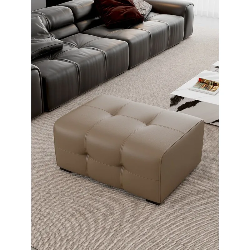 Living room sofa stool foot pedal leather household footrest princess splicing extension small sofa single shoe changing stool