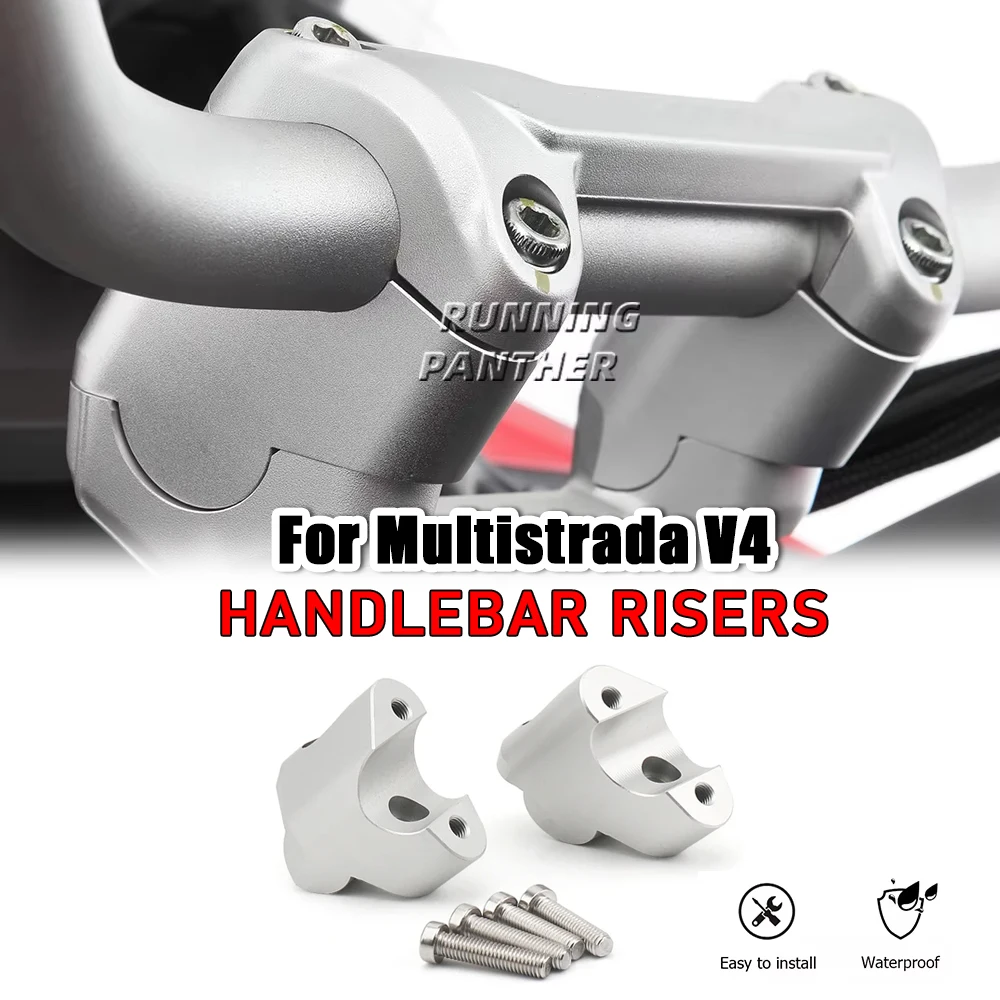 

Motorcycle Accessories For Ducati Multistrada V4 Motorcycle 1 Pair Handlebar Risers CNC Aluminum Heightening Handle Bar Riser