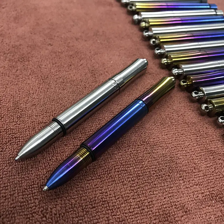 1pc Titanium Alloy EDC Pen With Writing Multi-functional Portable Tools Pen Business Office Ball Point Pen