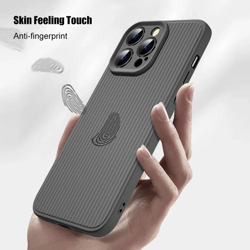 Fashion Stripe Liquid Silicone Case for iPhone 12 13 14 Pro Max 15 Pro Soft Shockproof Camera Protection Cover for iPhone 15 Pro