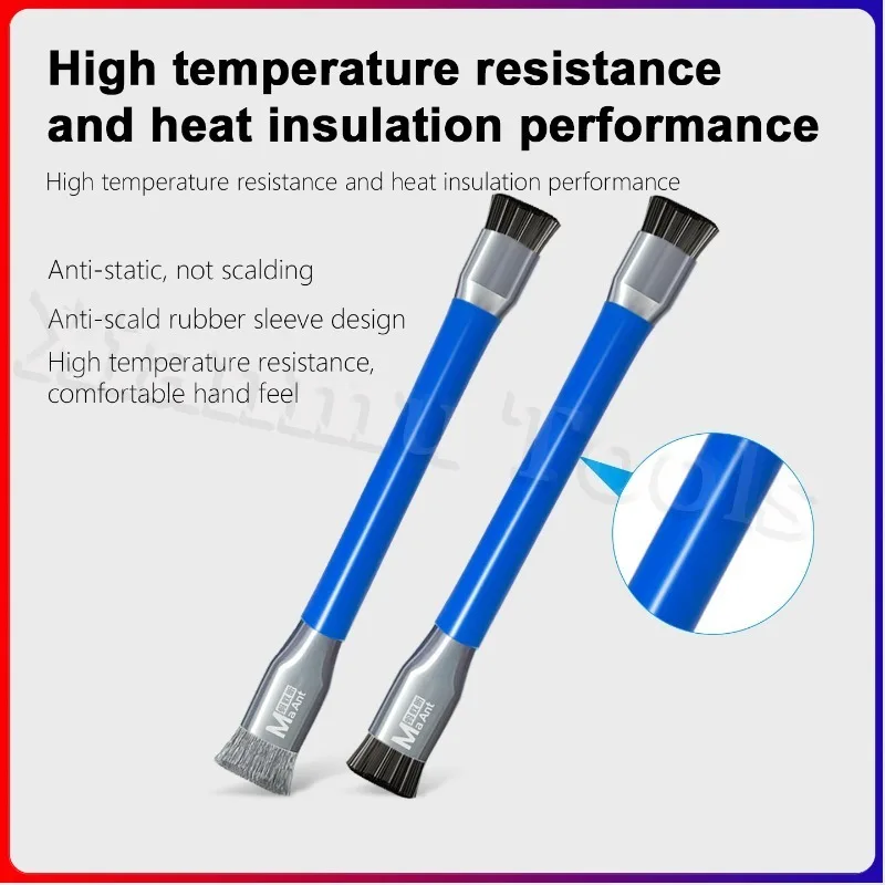 

MAANT M090 Anti-Static Dual head motherboard brush for Motherboard Repair IC Pad Hard Brushing Brush Welding Oil Cleaning Brush