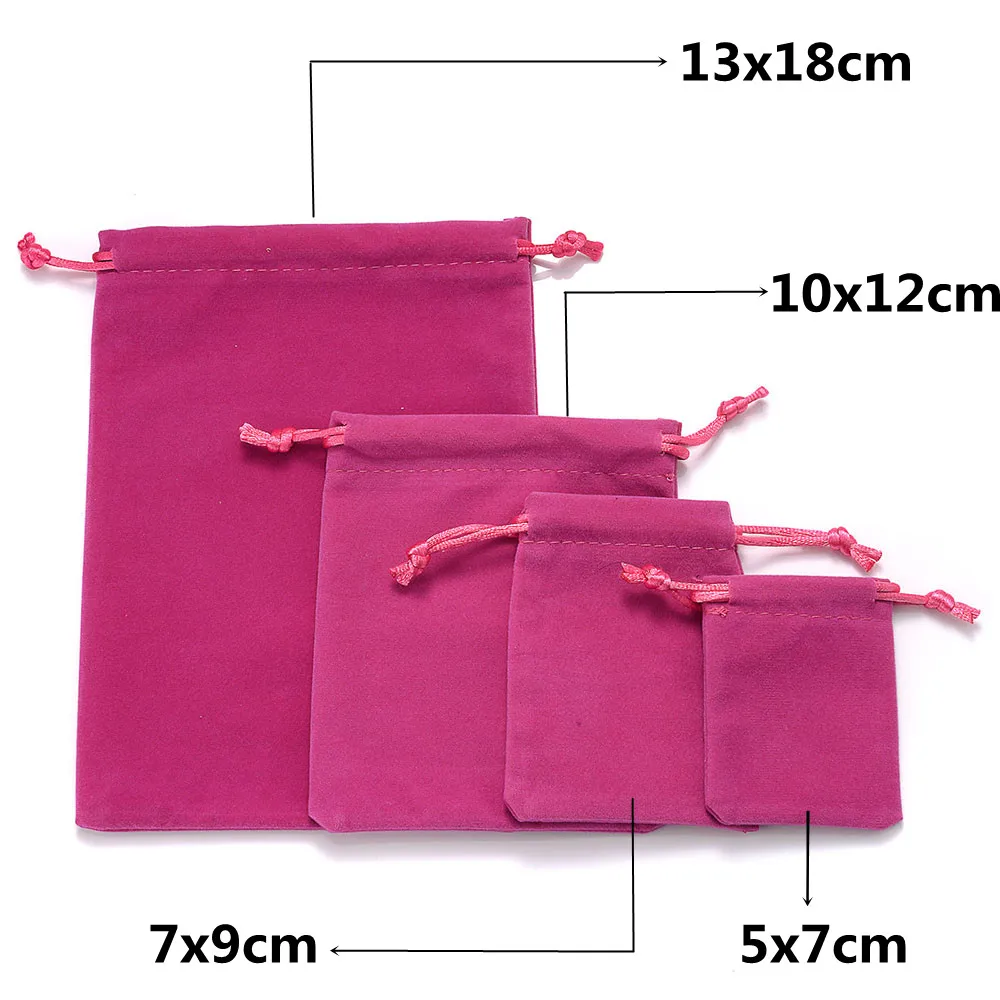 iYOE 10pcs 5x7cm 7x9cm Mix Velvet Jewelry Bags Drawstring Wedding Party Gift Pouch Storage Packaging Bag