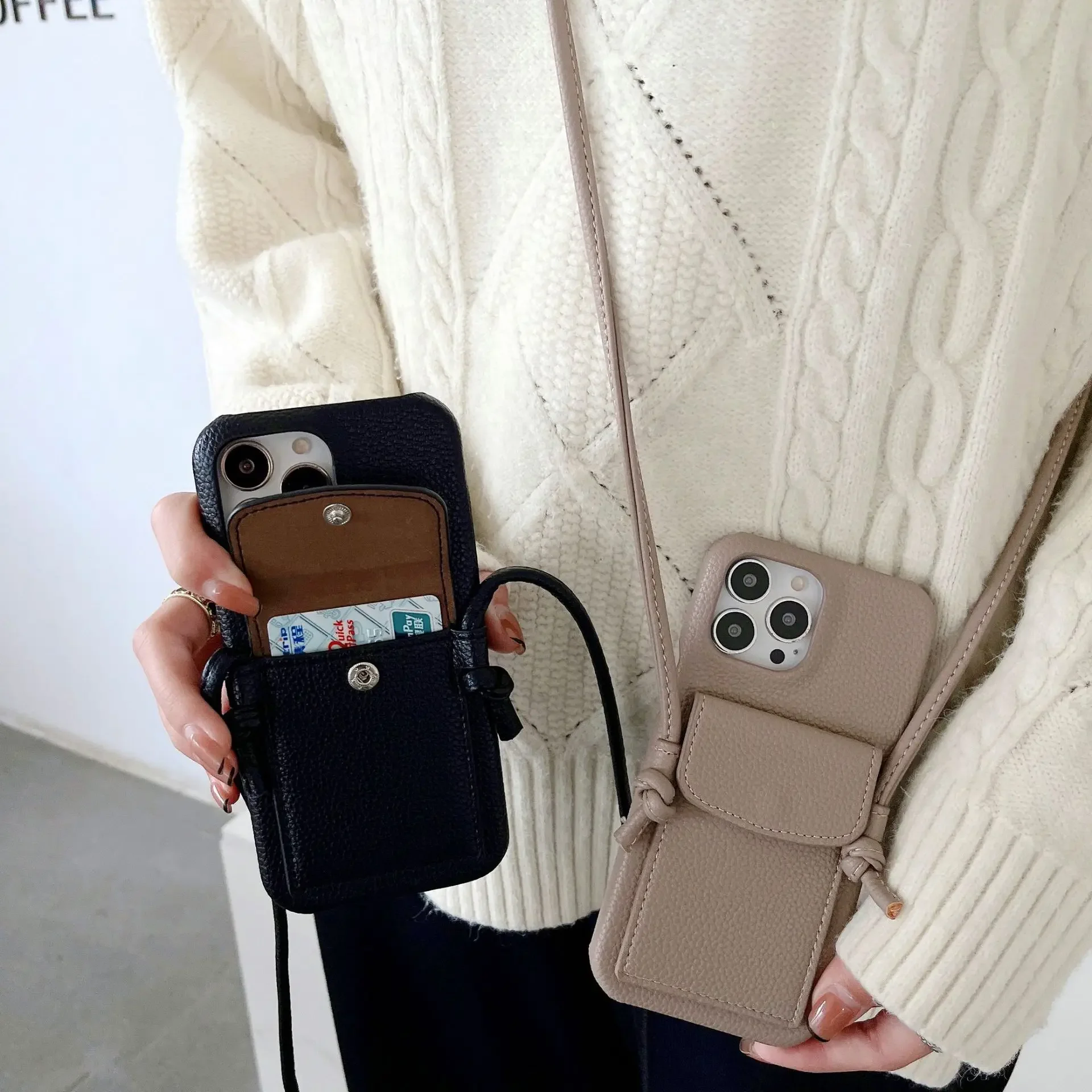Чехол-Кошелек с отделением для карт, подходит для iphone 15 14 13 12 11