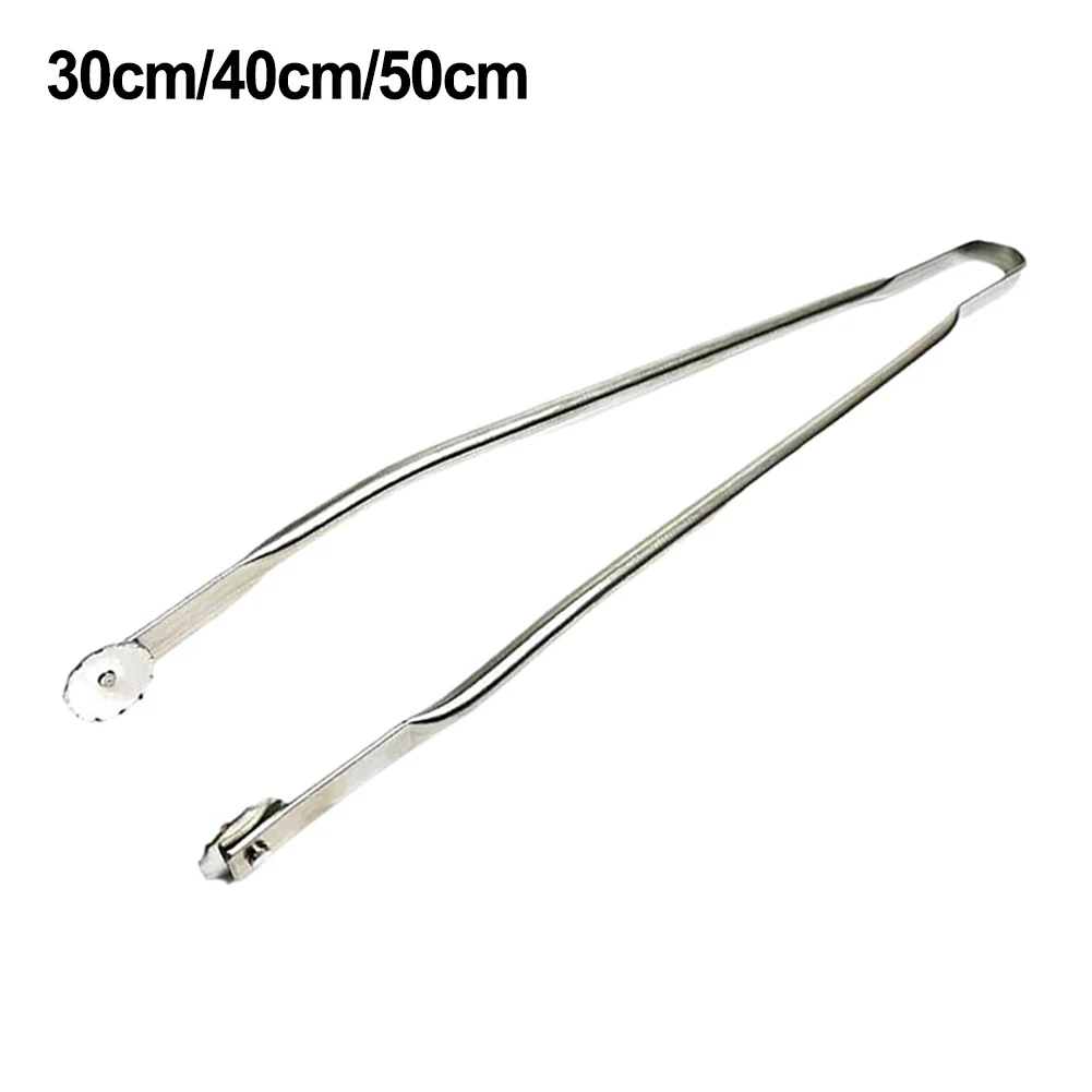 1pcs BBQ Sausage Turning Tongs Stainless Steel Long Handle Grilling Flipping Cooking Outdoor Barbecues Tools 30/40/50cm