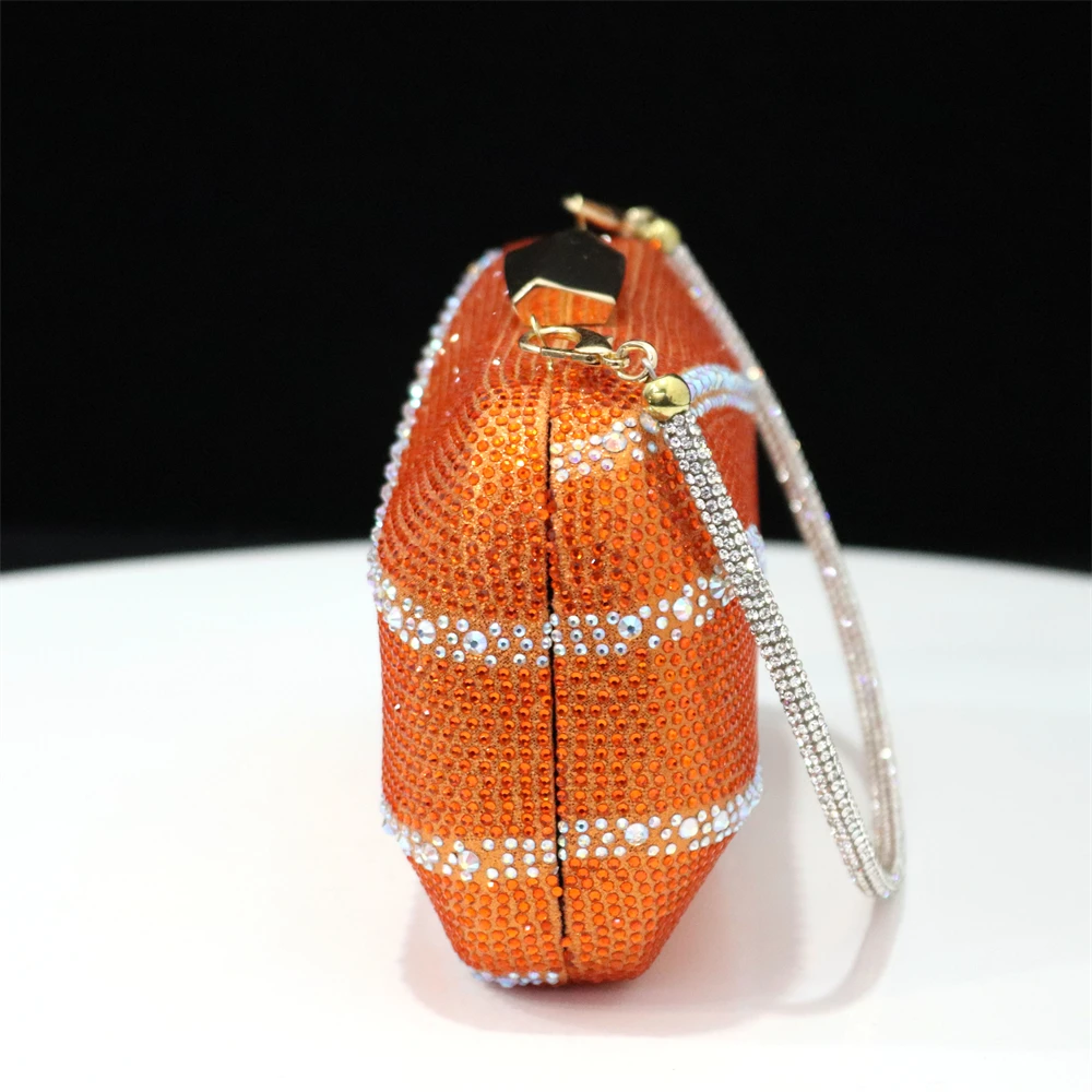 Women\'s Evening Clutch Bag Party Purse Luxury Wedding Clutch For Bridal Exquisite Crystal Ladies Handbag Apricot Silver Wallet