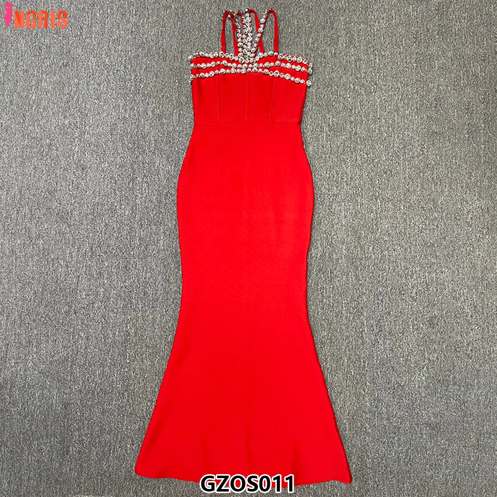 Femme tenues découpé sans manches pour les femmes élégant strass chaîne noir robes Sexy femmes boîte de nuit robes de pansement-GZOS011