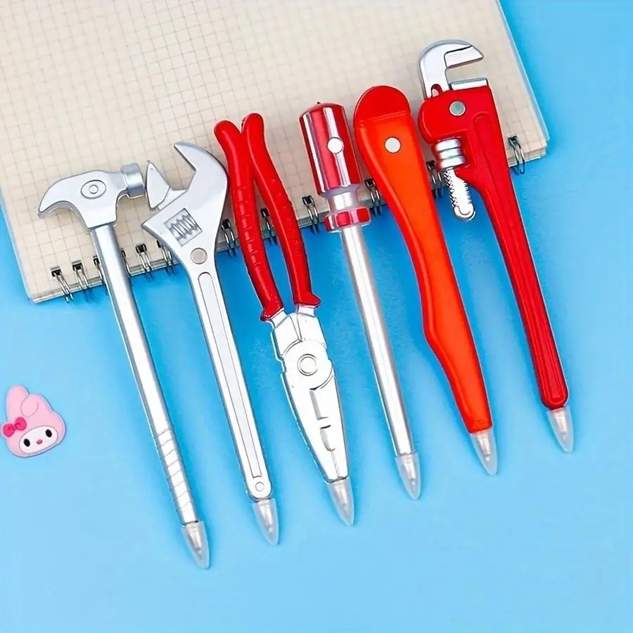 1/5/10/20/50/100pcs 11-Piece Tool-Themed Ballpoint Pen Set / Creative Stationery Pen Set for Gifts / Cartoon-Themed Pen Set with