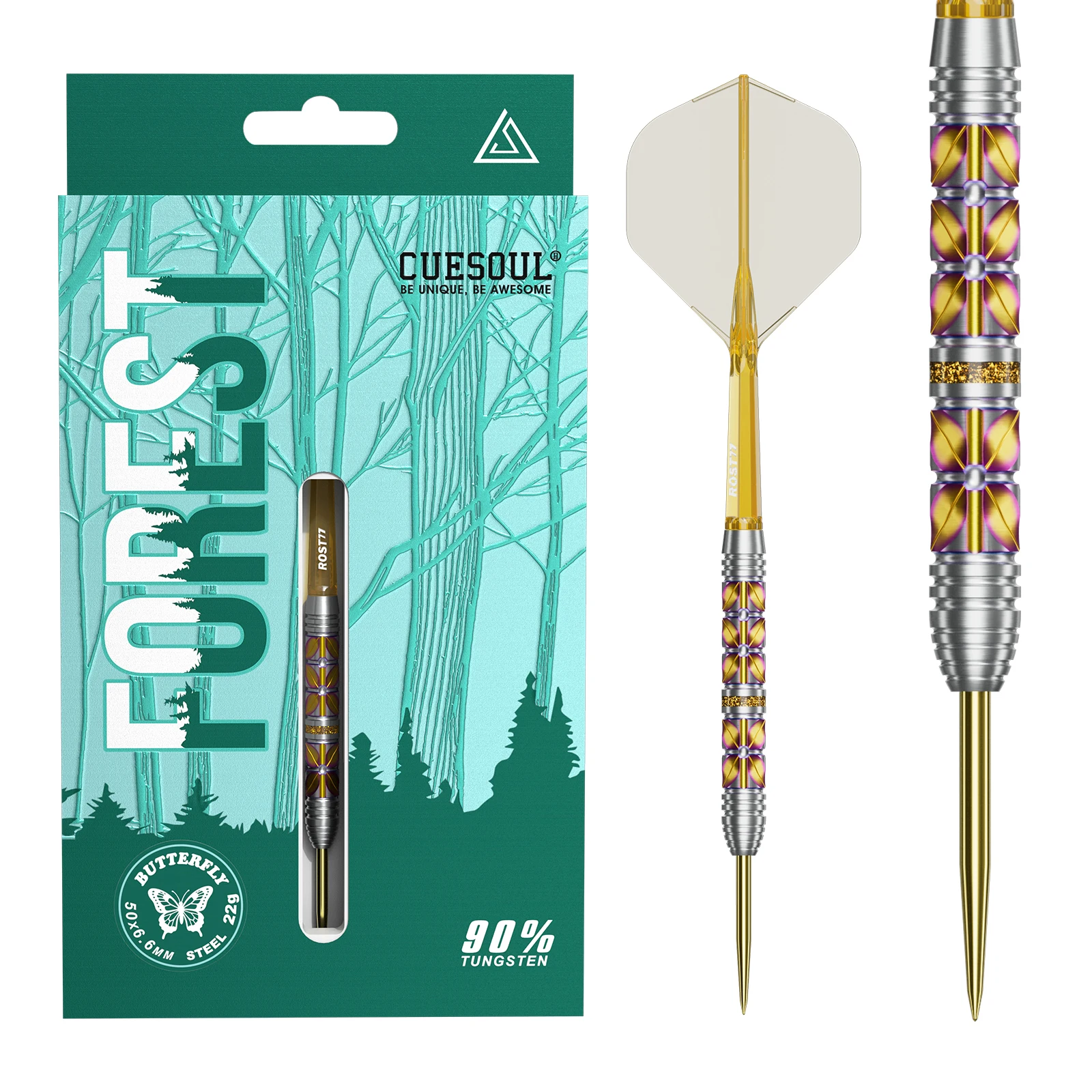 CUESOUL FOREST 22/23/24/25g スチールチップ 90%タングステン ダーツ