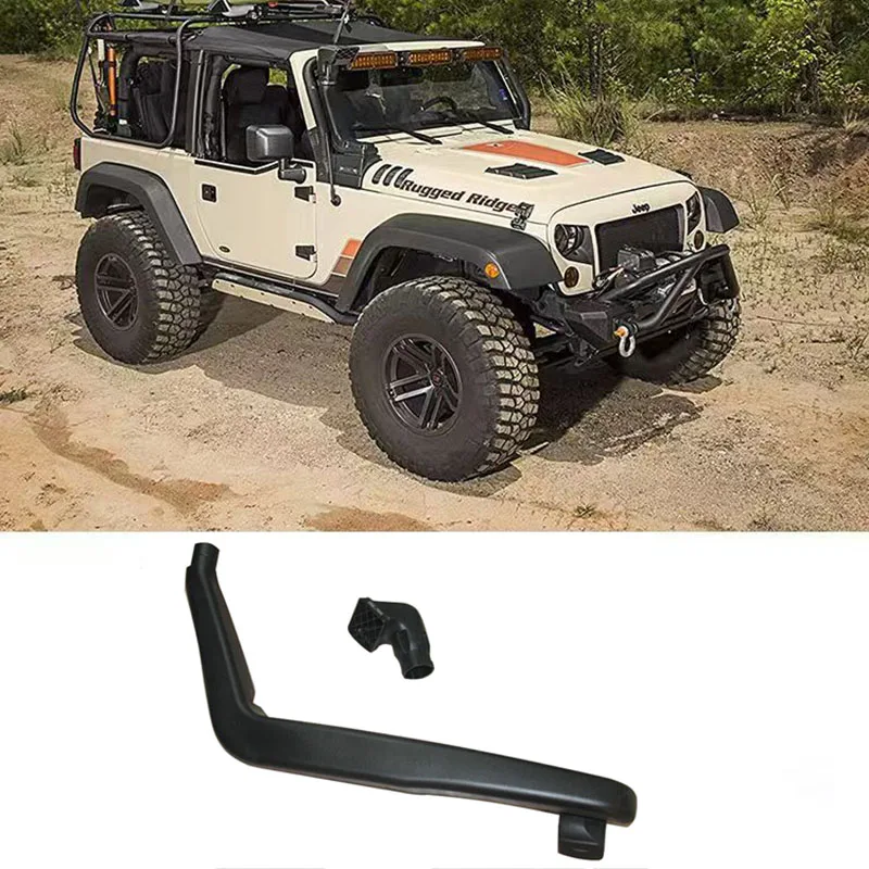

Lantsun J172 JK Snorkel ABS Wader Breath Hose Tube Air Intake for Jeep for Wrangler JK07-17, Petrol and Diesel