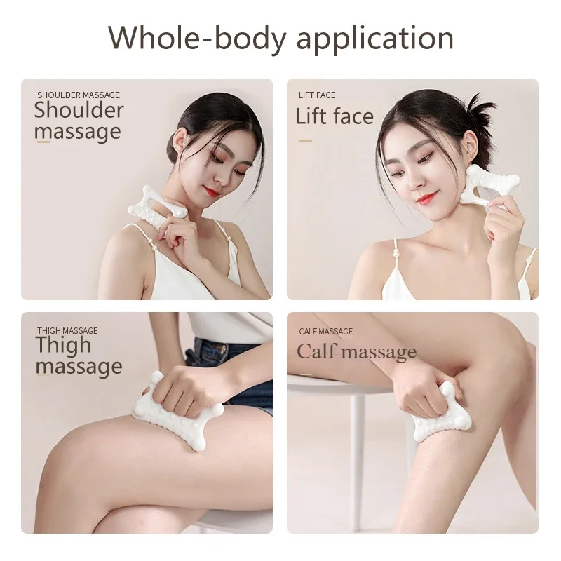 New Facial Maintenance Gua Sha Massage Board Resinous Static Free Portable Full Body Scraping Plate for Women Adults Spa Tools