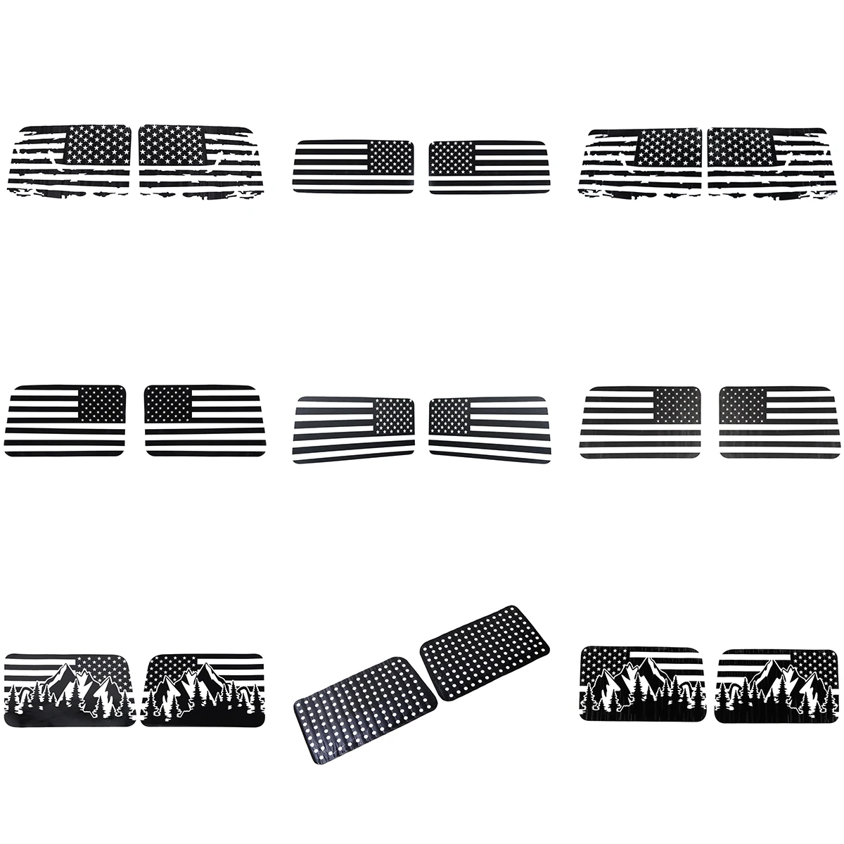 for Jeep Wrangler JL Gladiator JT 2018-2023 2/4-Door Rear Window Panel Decoration Cover Trim Sticker Car Exterior Accessory PVC