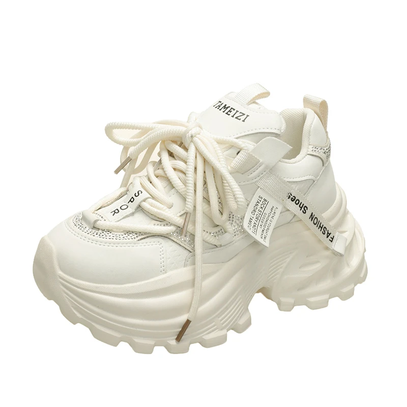 

Women's Dad Shoes Thick Bottom Casual High Toppling Color Block Inner Heightening Autumn New Fashion Match All Season Shoes