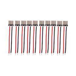 마이크로 USB C 타입 2 핀 수평 2P, 간단한 납땜 수 플러그인 보드, 빠른 충전 커넥터, 10 개