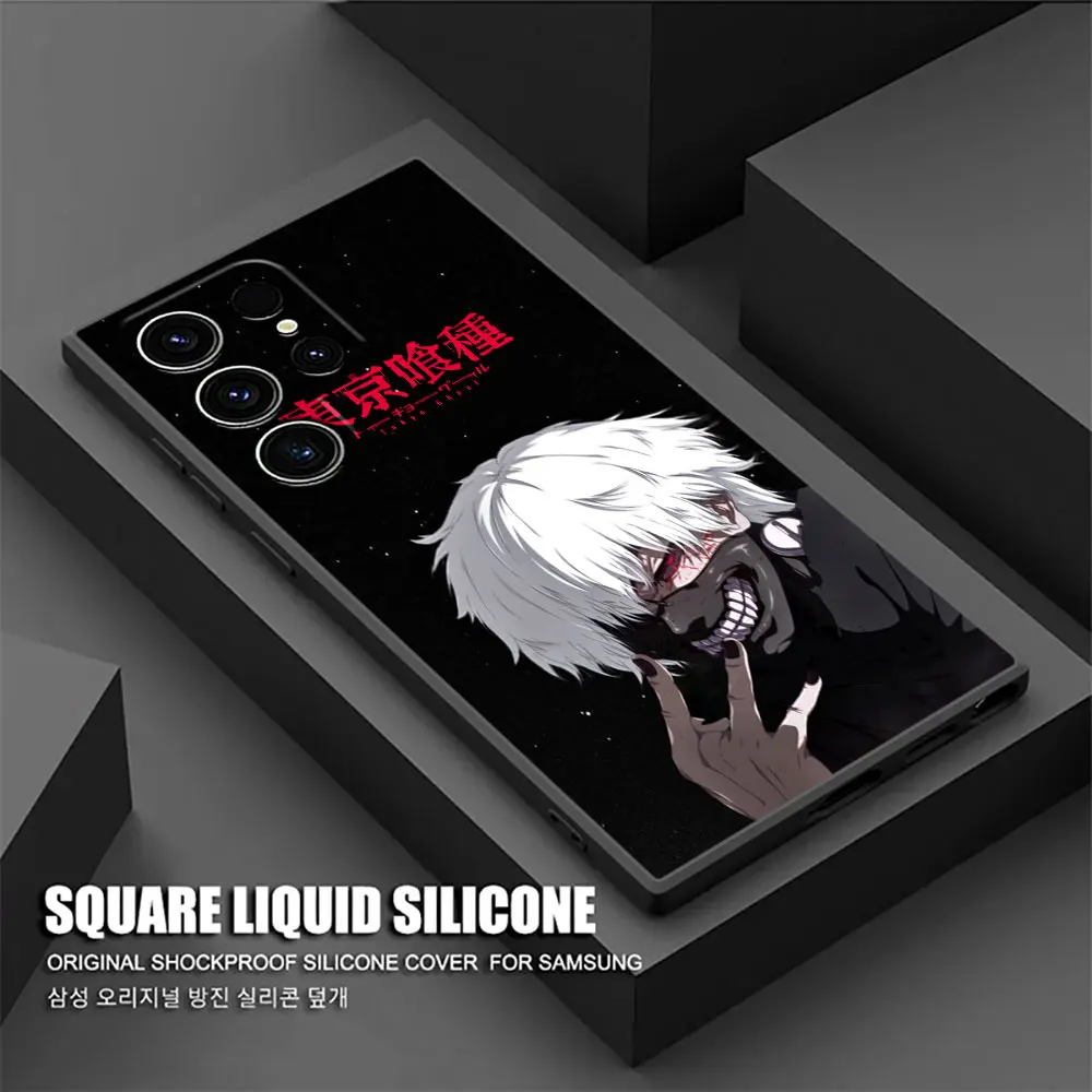 Tokyo Anime Ghoul Black Art Phone Case For Samsung Galaxy S24 Ultra Cases S23 S21 S20 FE S22 9 Plus Note 20 Ultra Silicone Cover