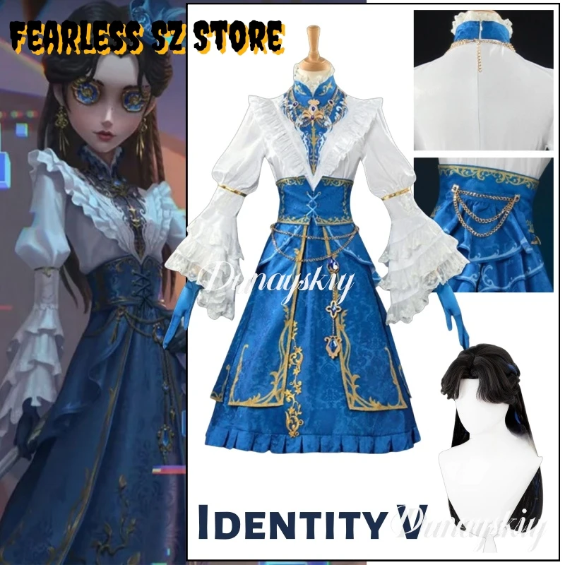 

Костюм для косплея из Identity V: Антиквариат, парик, платье, шляпа, аксессуары для волос, наряд для Хэллоуина для женщин и девушек (Ки Шиэй, Саундклаш)