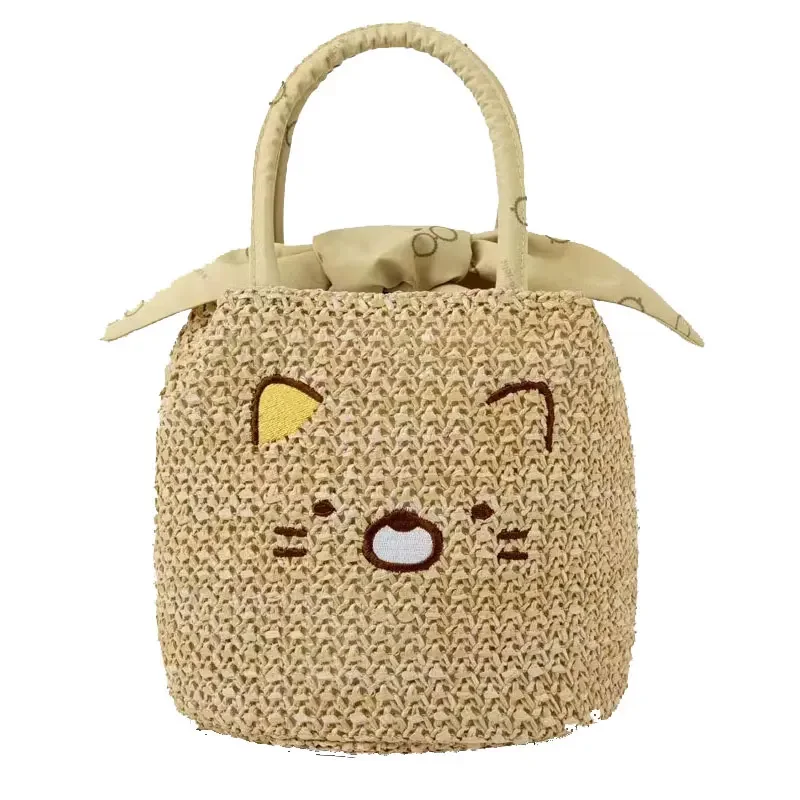 

Милые сумки Sumikko Gurashi, сумки для женщин, летняя соломенная сумка Kawaii Cat