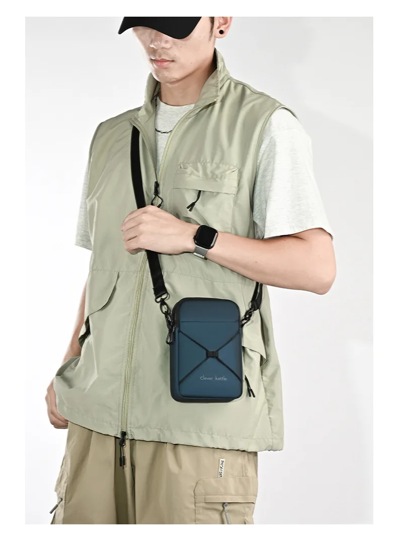 

Мужская уличная повседневная водоотталкивающая модная многофункциональная сумка через плечо для хранения телефона на одно плечо