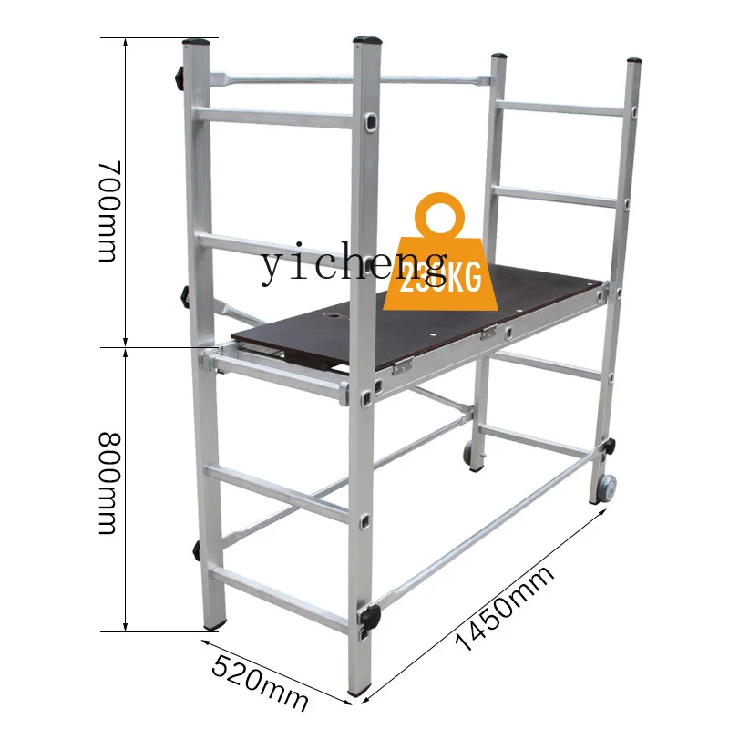 ZC Folding Aluminum Alloy Quick-Loading Scaffold Mobile/Portable Engineering Decoration Ladder