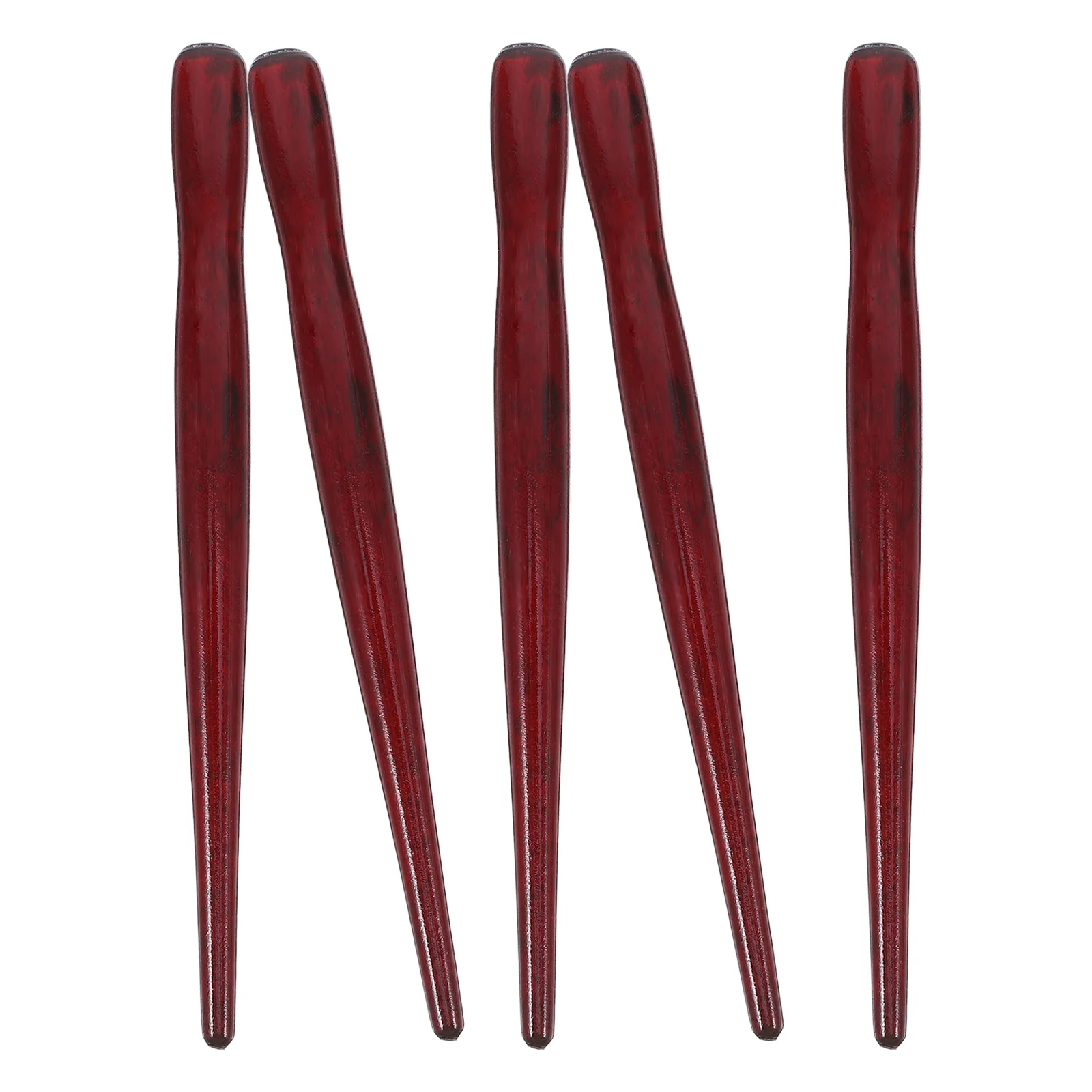 5pcs Elegant Wooden Dip Pen Holders Wood Dip Pen Handles Multifunctional Calligraphy Holder Painting Pen Holder