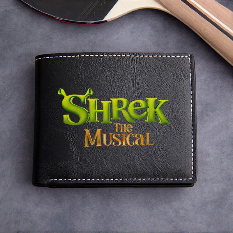 SHREK THE MUSICAL Premium Men's Compact Wallet PU Leather Lightweight Durable Business Style Minimalist Design