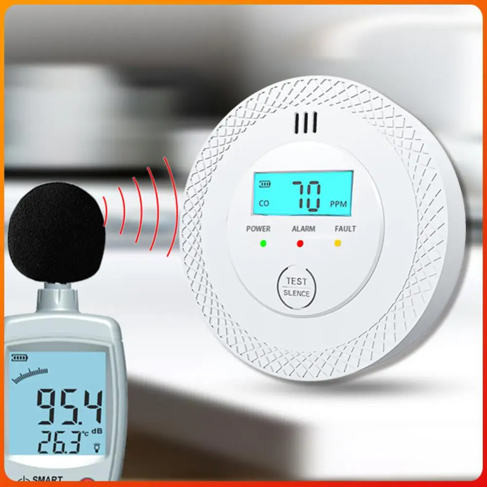 Carbon Monoxide Alarm Detector 85dB High Sensitive Warning Carbon Monoxide Detector Alarm with LEDs LCD Display for Home Hotel