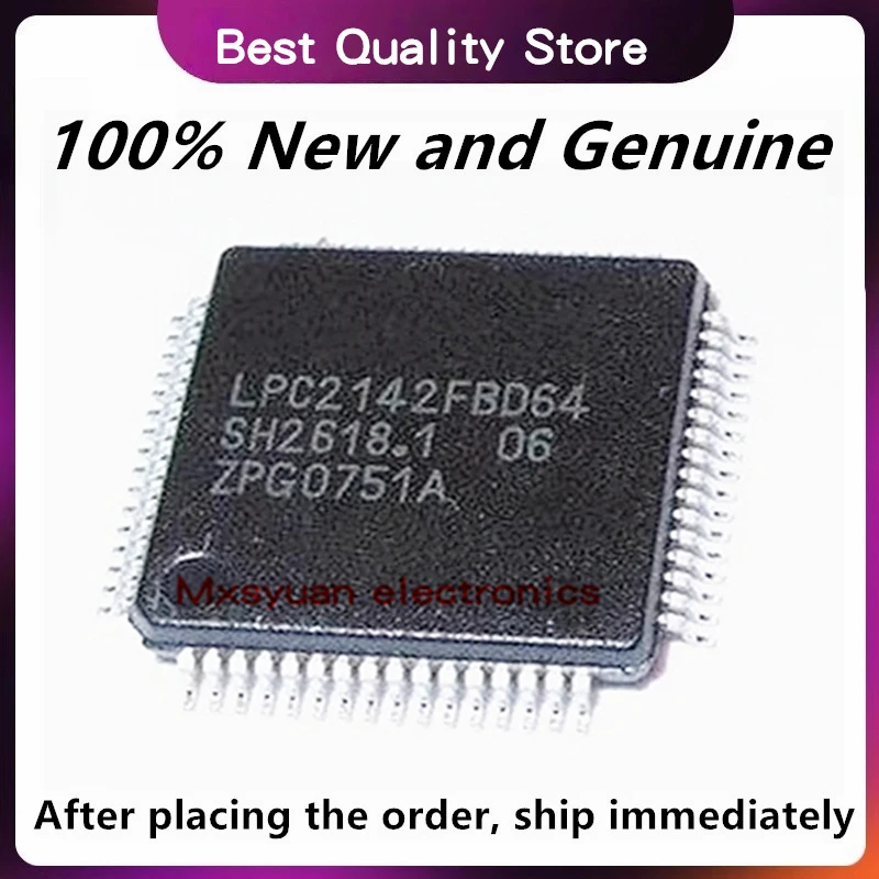 5PCS/LOT LPC2142FBD64 LPC2142 QFP64 64k 100% New Spot Stock
