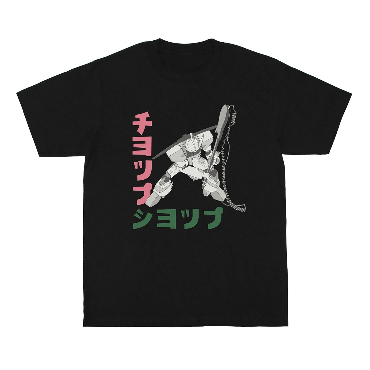 تي شيرت Gundam Spoof The Clash London Calling Pure Cotton American كاجوال للرجال والنساء باللون الأسود بأكمام قصيرة #6