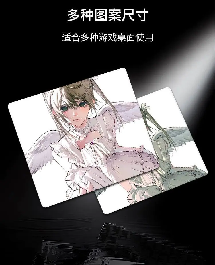 Photovoltaic Anime Glass Mouse Pad Gaming Pad Smooth Frosted Surface Waterproof Desk Tempered Multiple 450X500 Sizes Optional