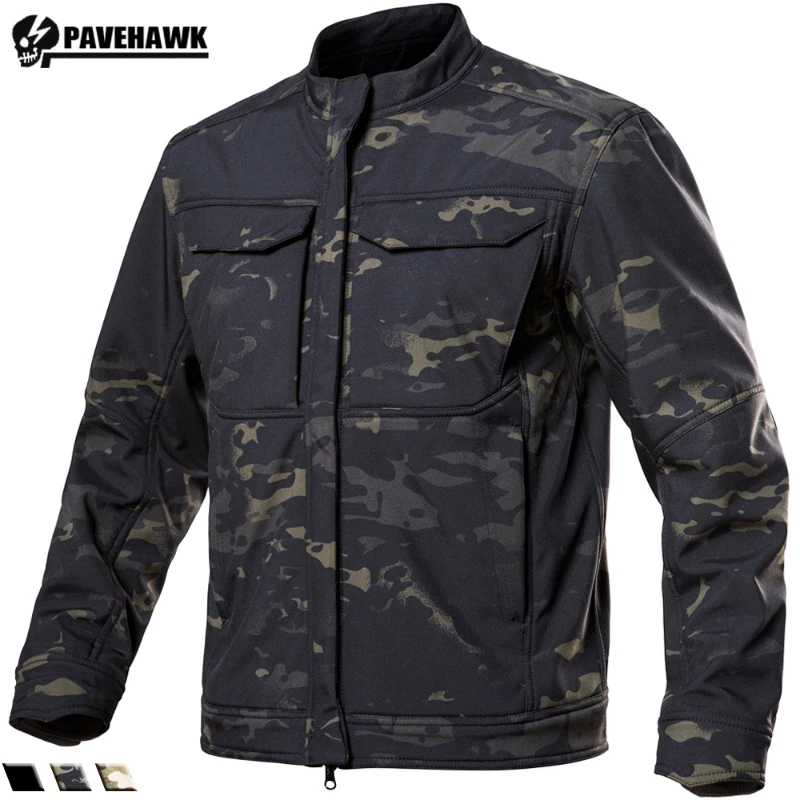 

Tactical Soft Shell Charge Jacket Men Shark Skin Outdoor Windproof Camouflage Coat Waterproof Multiple Pockets Training Outwear