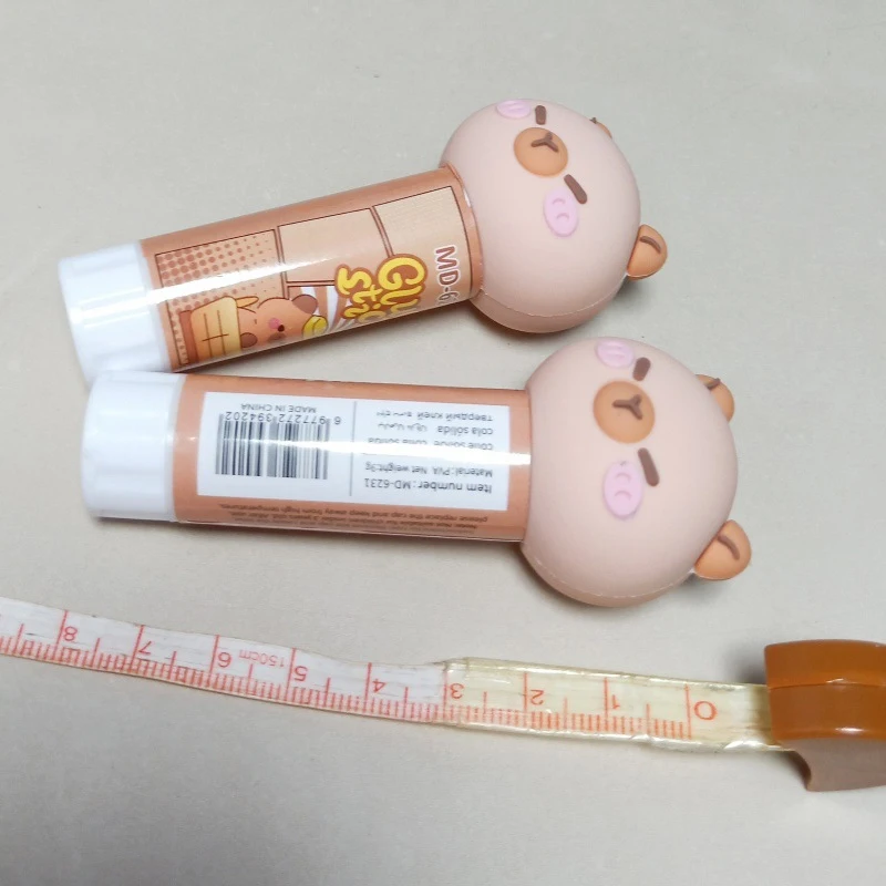 Капибара желейного цвета, однотонный клей, мультяшный твердый клей ручной работы, ПВА, высокая вязкость, детский школьный художественный класс, канцелярские принадлежности «сделай сам», инструмент