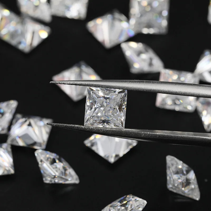 

Moissanite Stone D Color Princess Cut Various Cutting Shapes 1.0-5.0ct with GRA Certificate for DIY Jewelry Production
