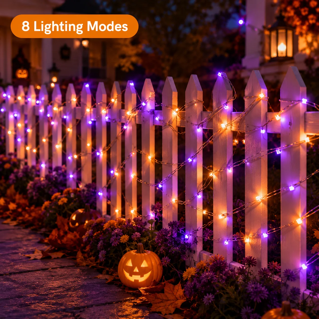 ソーラー銅線フェアリーライト オレンジパープル ハロウィン屋 - Halloween Led String Lights Orange のレビューと価格
