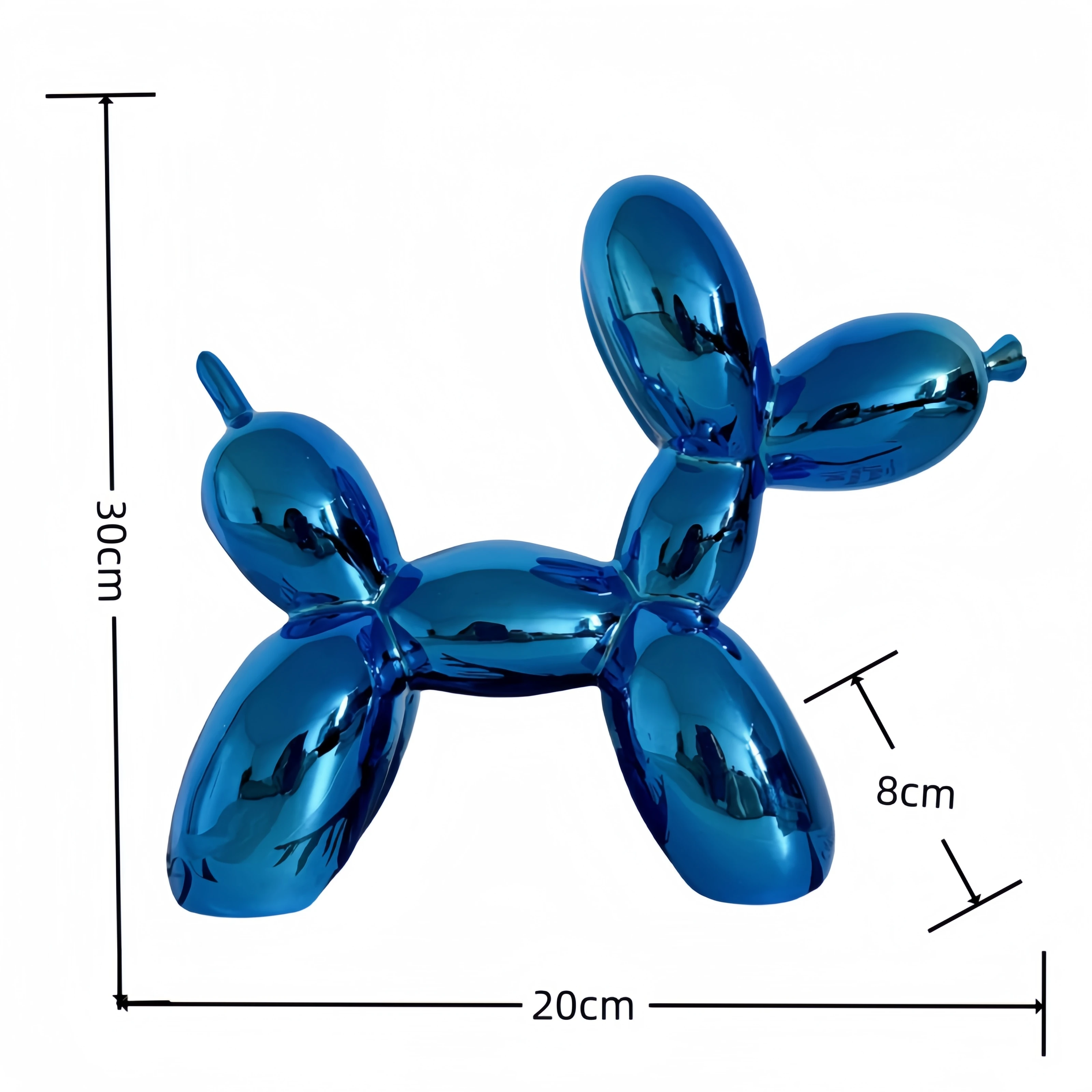 

Modern simple living room bedroom desktop electroplating Internet celebrity balloon dog cartoon light luxury resin gift ornament