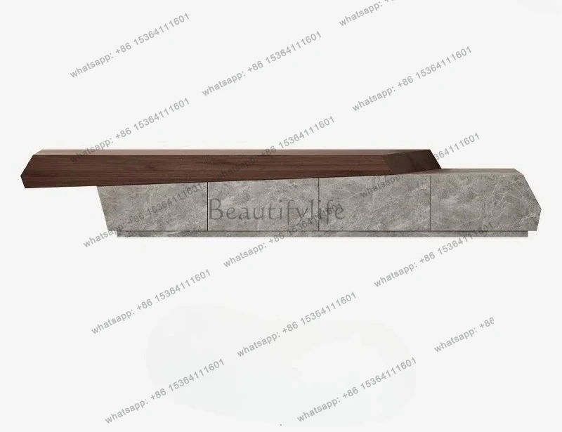 

LXItalian new TV cabinet living room home light luxury high-end floor TV cabinetSSS