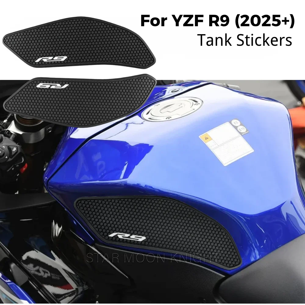 For Yamaha YZF-R9 YZF R9 2025 2026 Motorcycle Tank Traction Pad Anti Slip Side Fuel Tank Sticker Gas Knee Grip Protector