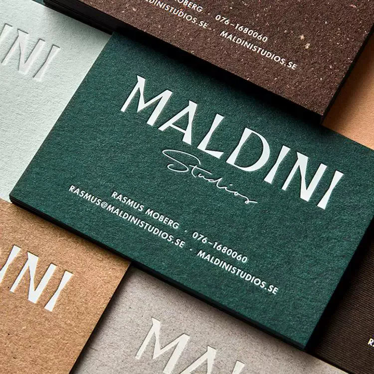 Customized Batch Embossed Business Card Personalized Logo Information Embossed Printing Card Customization