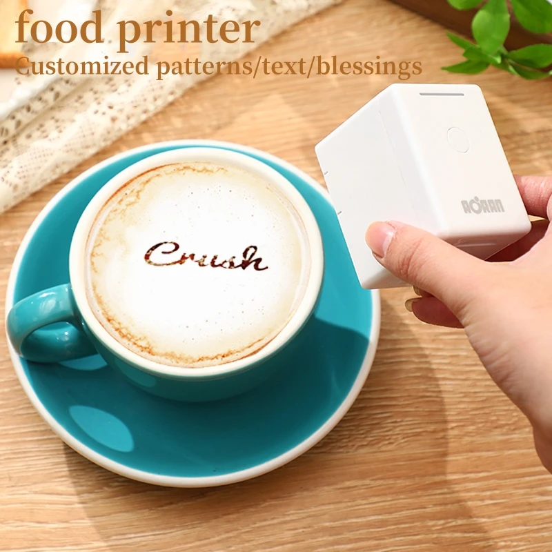 Yaomatec MBrush Mini Portable Inkjet Printer Wireless BT Inkjet Printer with Edible Ink Cartridge