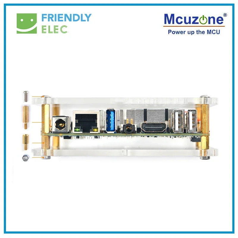 NanoPC-T4 Rockchip RK3399 Cortex-A72 Cortex-A53 VR AI OpenCV TensorFlow MIPI ثنائي النطاق واي فاي M.2PC EC20 4G 16GB EMMC FriendlyELEC