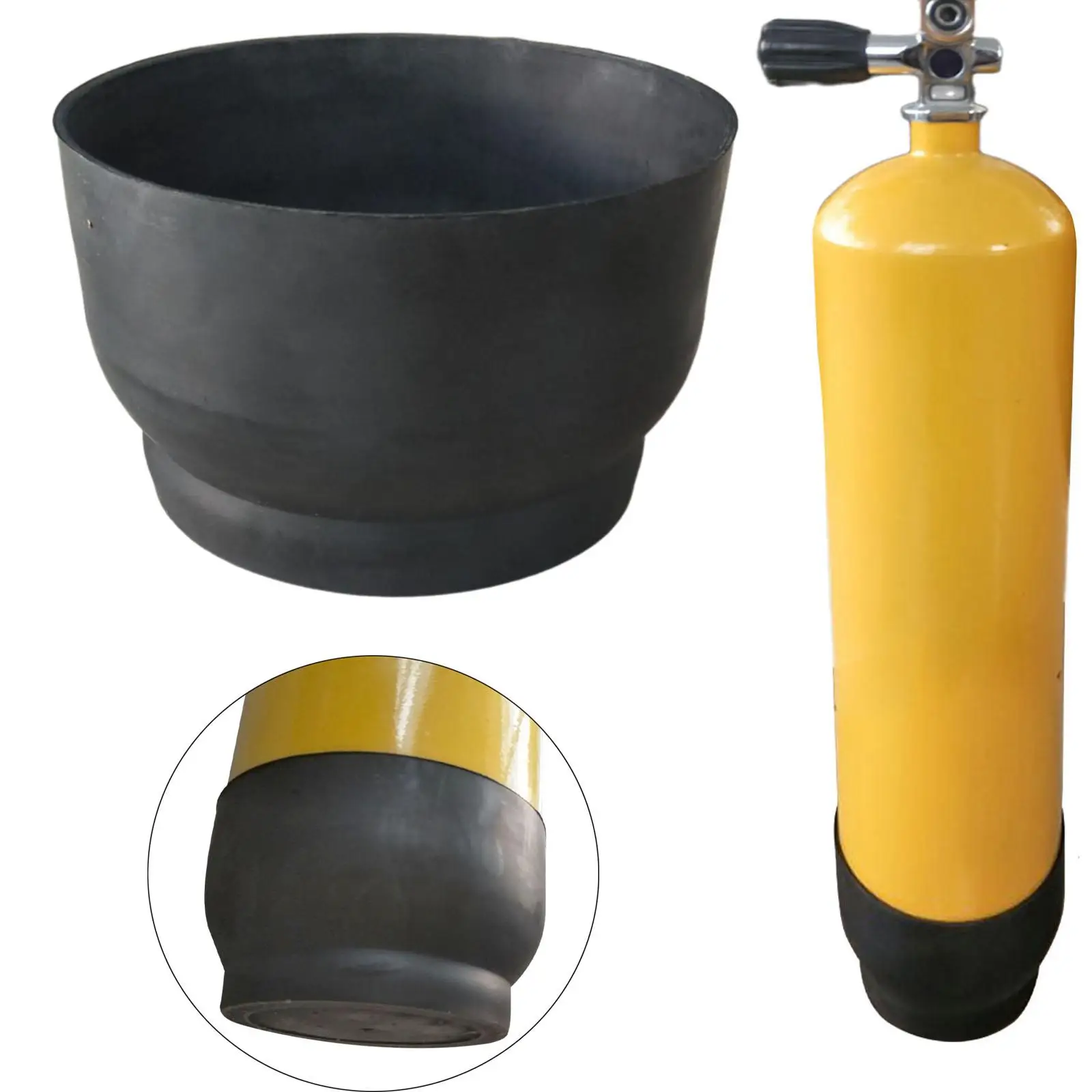Scuba Tank Boot Diving Tank Boot Lightweight Underwater Accessories, PVC Rubber