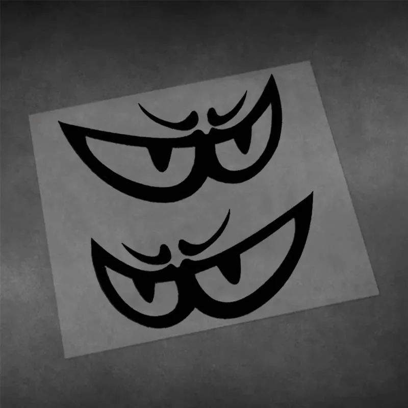 

2Pcs Big Eyed Car Motorcycle Stickers Waterproof Reflective Hollow Decals Helmets Mudguard Windshield Bumper Decorative Sticker