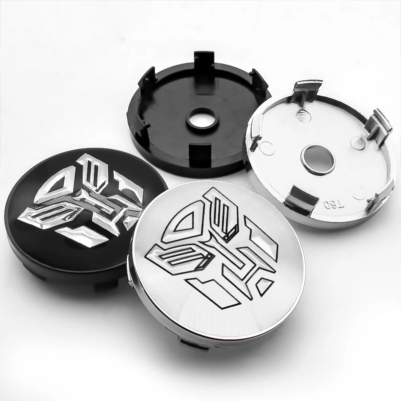 

4PCS 56+60mm Car Styling Wheel Center Hub Caps Rim Cover Autobots Logo Transformers Badge Emblem Sticker Decoration Accessories