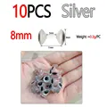 8mm 10pcs Silver