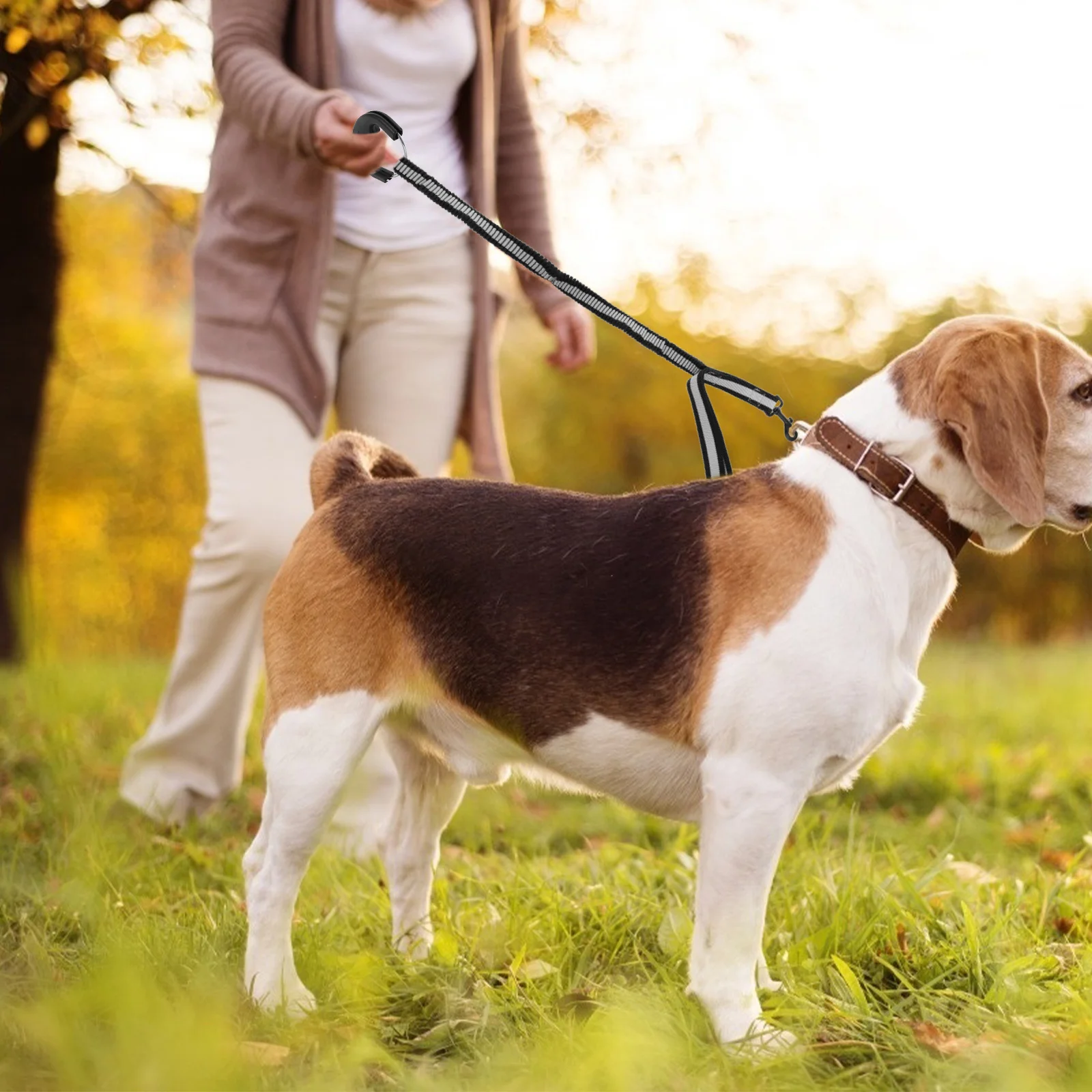 

3Pcs Dog Pulling Rope Handle Rubber Durable Hand Grip for Pet Walking Jogging Running Camping Outdoor Activities