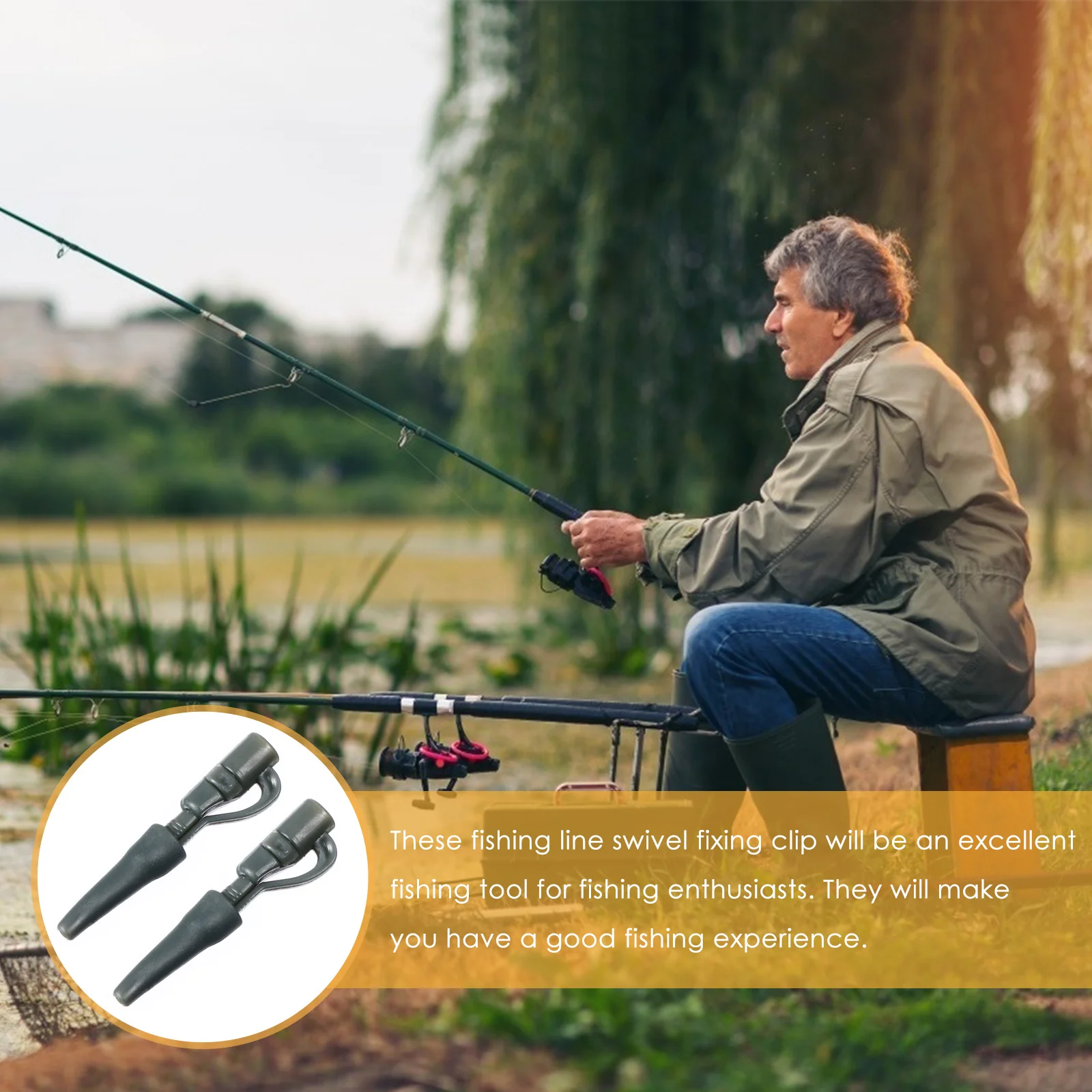 

50pcs fishing Clips Premium Plastic Swivel Fixed Clamps Heavy Duty Fishing Gear For Anglers Line Fixing Tool